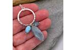 Aquamarine circle pendant 3