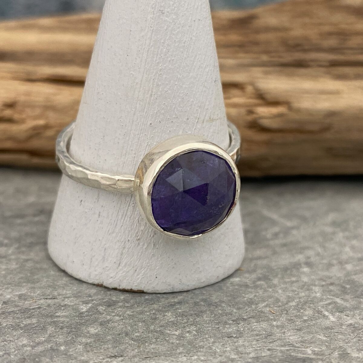Tanzanite and silver ring 4