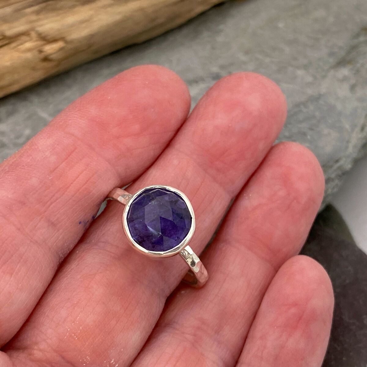 Tanzanite and silver ring 2