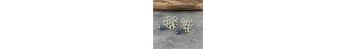 Silver coral inspired earrings 5