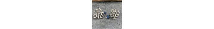 Silver coral inspired earrings 4