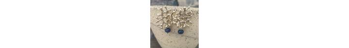 Silver coral inspired earrings