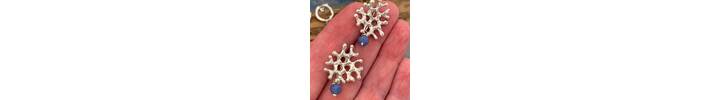 Silver coral inspired earrings 3