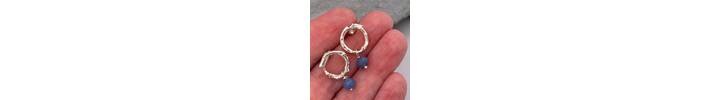 Organic silver studs with apatite beads 4