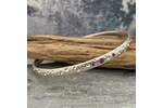 Solid silver and pink sapphire bangle 3