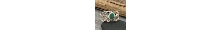 Chunky Opal Silver Ring