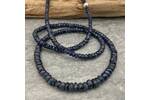 Dark blue sapphire bead necklace