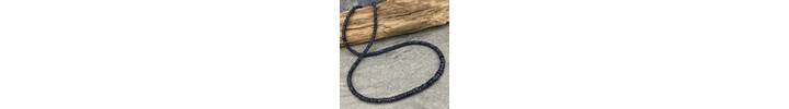 Dark blue sapphire bead necklace 4