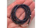 Dark blue sapphire bead necklace 5