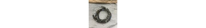 Labradorite and silver bead necklace  2