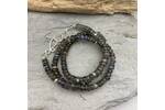 Labradorite and silver bead necklace  2