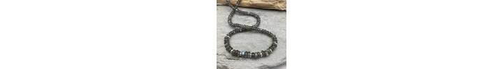 Labradorite and silver bead necklace 