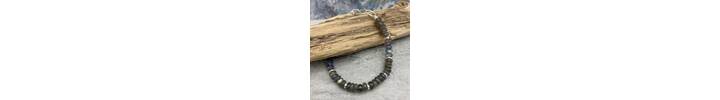 Labradorite and silver bead necklace  5