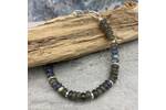Labradorite and silver bead necklace  5
