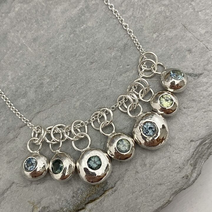 Sapphire nugget necklace 2