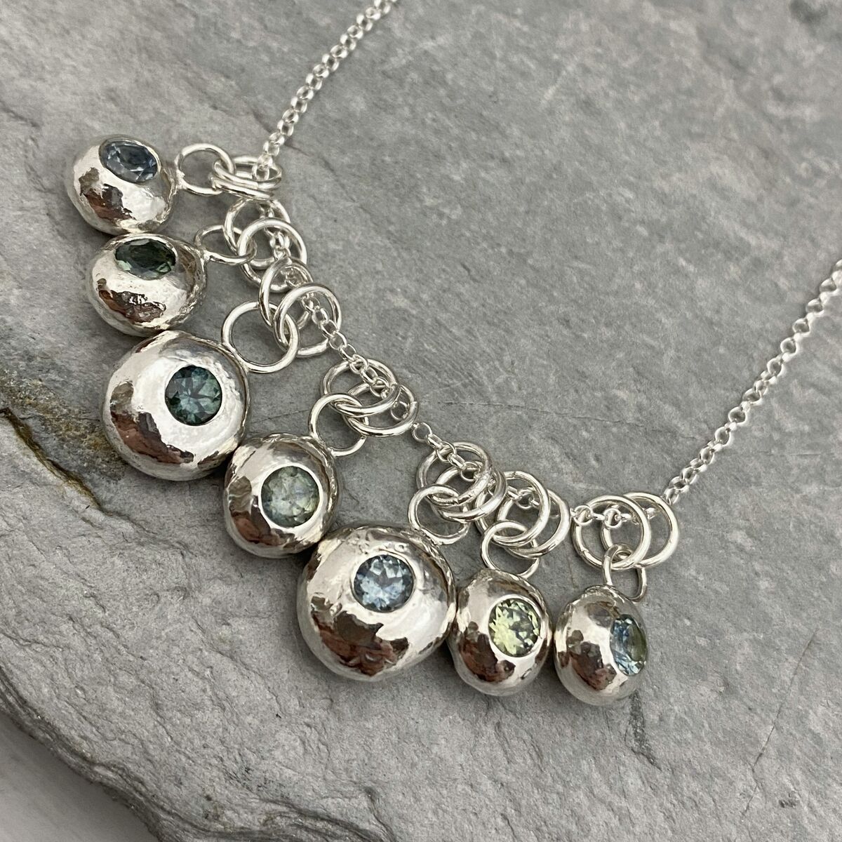 Sapphire nugget necklace 3