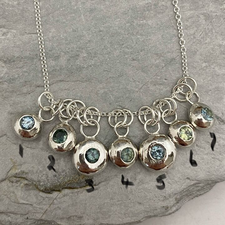 Sapphire nugget necklace 4