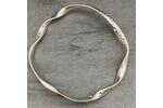 Twisted Silver Bubble Bangle with Blue Sapphires 2