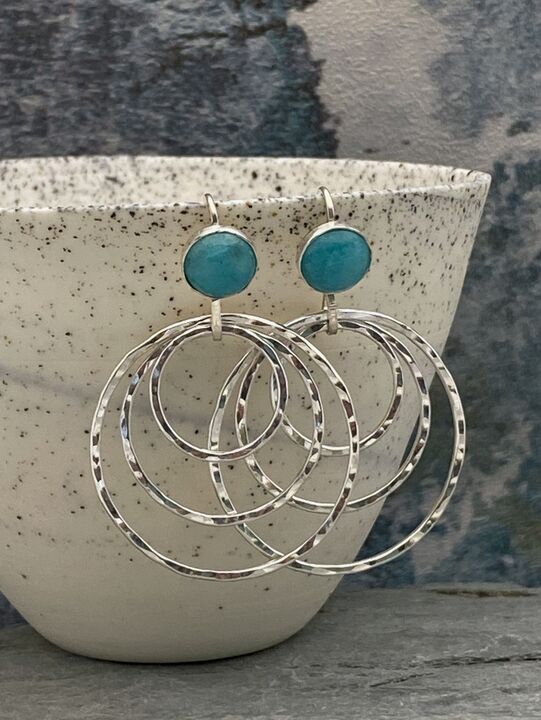 Silver hoop earrings 4