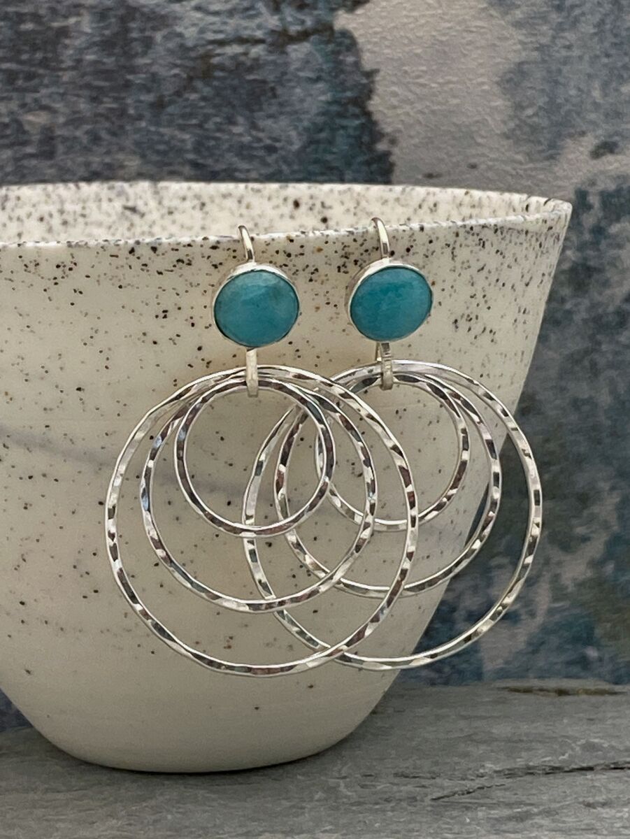 Silver hoop earrings 4