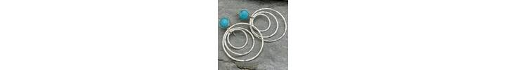 Silver hoop earrings 2