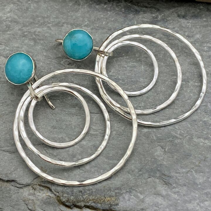 Silver hoop earrings 2