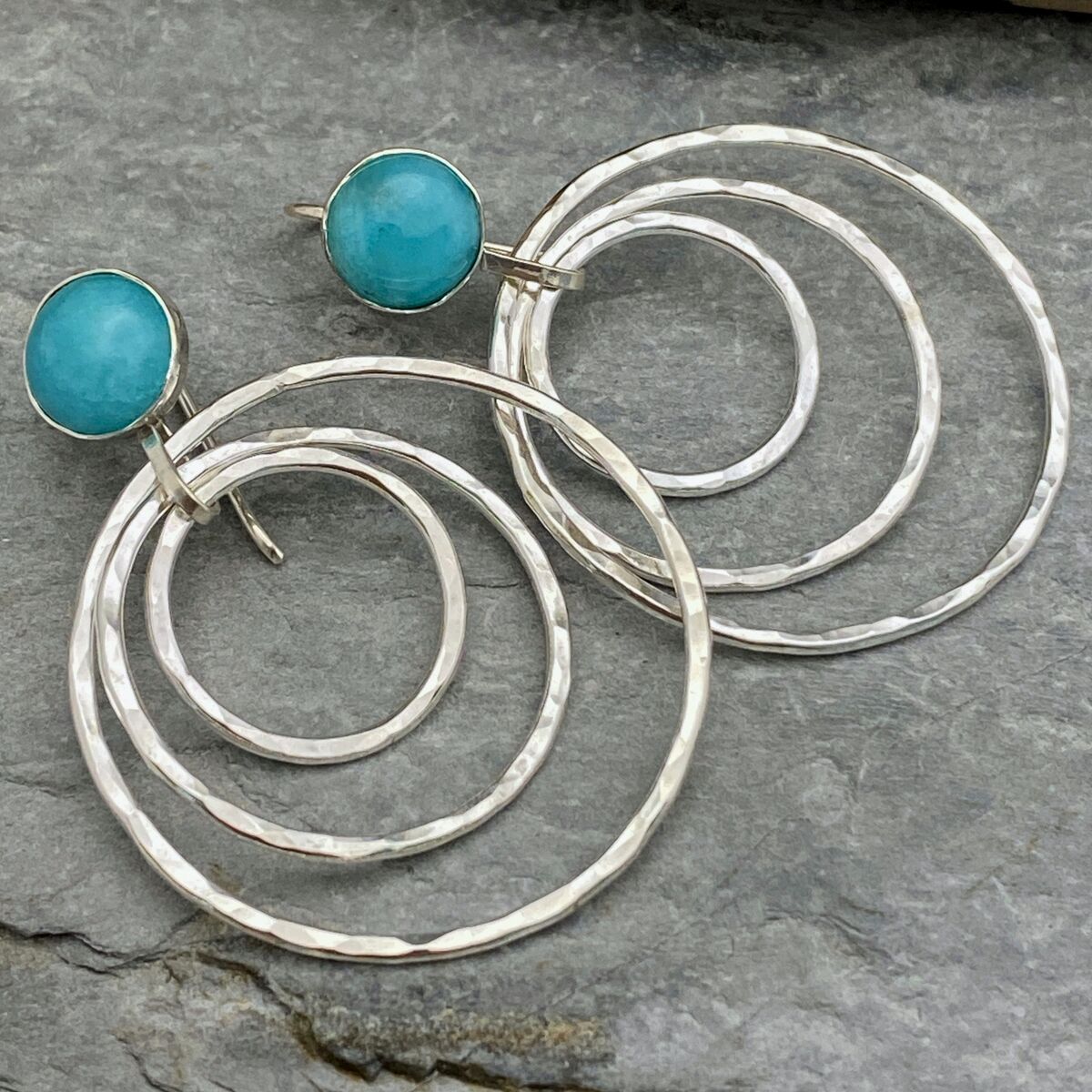 Silver hoop earrings 2