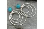 Silver hoop earrings 2