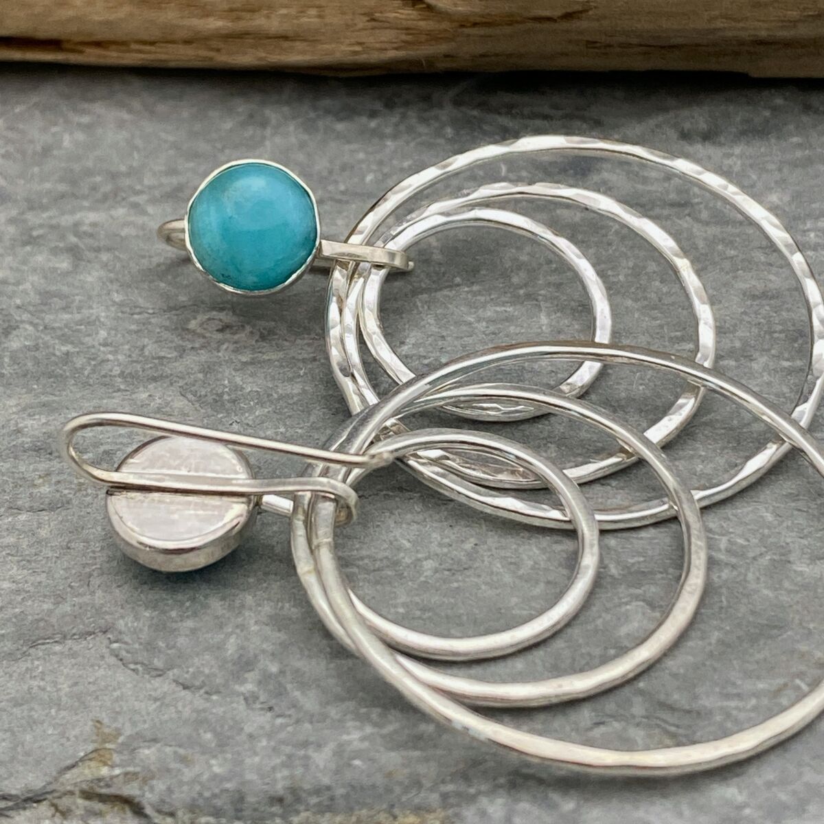 Silver hoop earrings 3