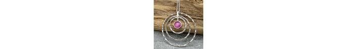 Ruby circles pendant