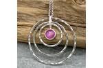 Ruby circles pendant