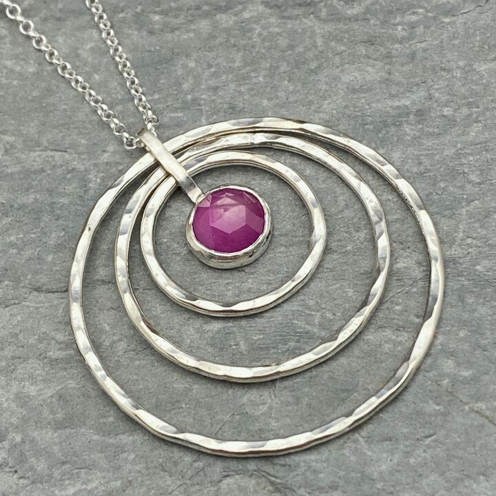 Ruby circles pendant 2