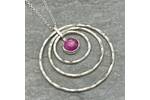 Ruby circles pendant 2