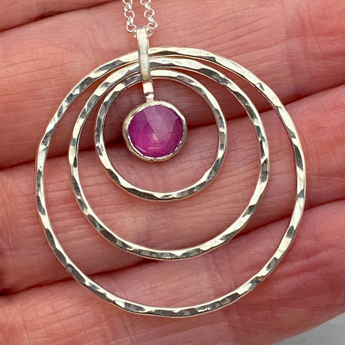 Ruby circles pendant 3