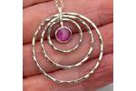 Ruby circles pendant 3