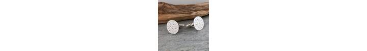 Round silver cufflinks 3
