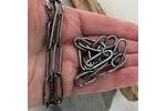 Oxidised heavy paperclip necklace