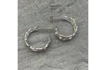 Erosion organic design silver hoop earrings 2