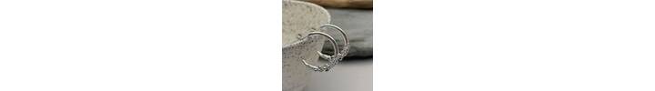 sea foam silver hoop earrings
