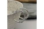 sea foam silver hoop earrings