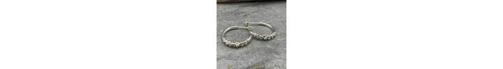 sea foam silver hoop earrings 3
