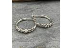sea foam silver hoop earrings 3