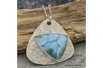 Larimar and silver necklace