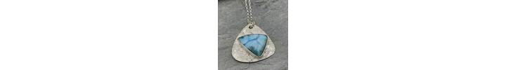 Larimar and silver necklace 3