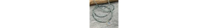Blue tourmaline necklace
