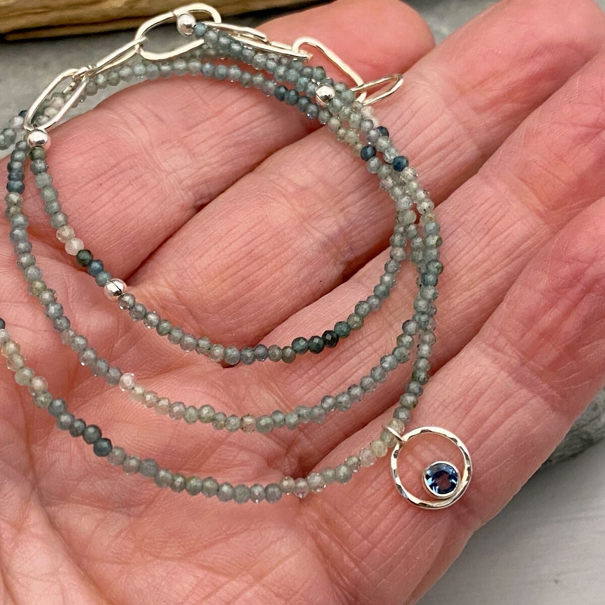 Blue tourmaline necklace 3