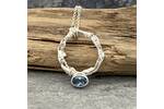 Organic silver topaz pendant 2