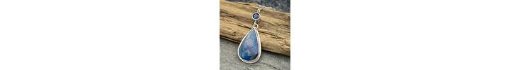 Shattuckite and Topaz pendant