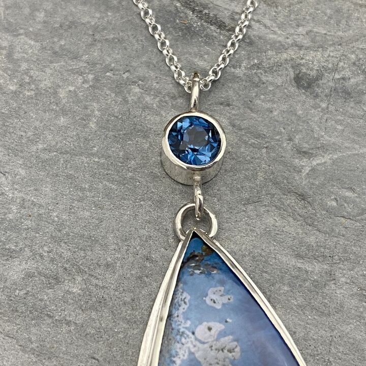 Shattuckite and Topaz pendant 4
