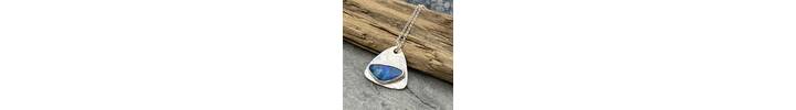 Blue Australian Opal pendant  2